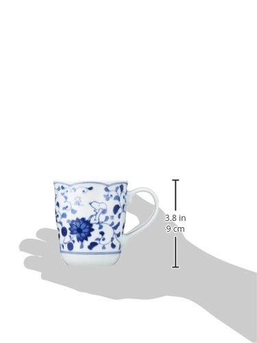 Sunupii Indigo Arabesque & Grape Mug Set with Presentation Box – Japanese Porcelain, Mother's Day Gift, Pair of Arabesque Patterned Mugs