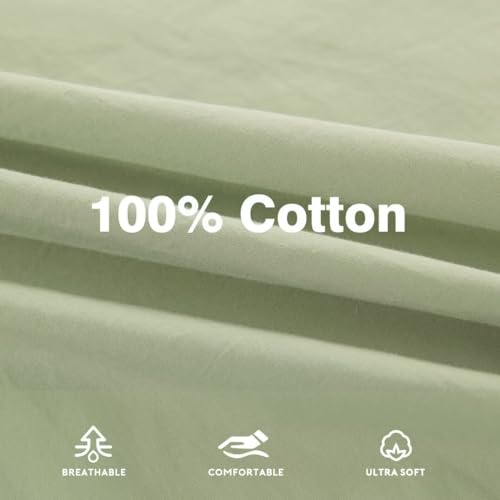 Washed Cotton Zippered Futon Cover - Soft & Machine Washable Twin