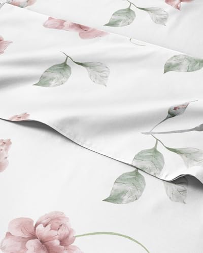 CGK Unlimited Boho Botanical Floral Queen Sheet Set - 4 Piece Deep Pocket