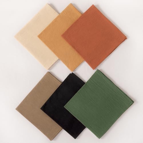 Reusable Cotton Cloth Napkins 17x17 - Set of 4 Green Table Linens