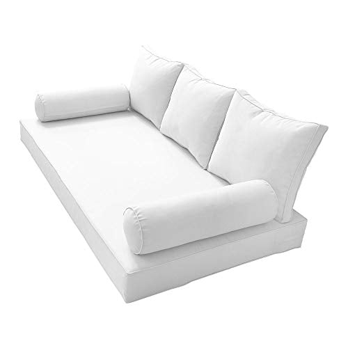 Mattress & Pillow Bolster Cushion Covers for Daybed & Porch Swing - Twin Size
