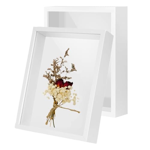 4x6 Shadow Box Frame Set, Wooden Deep Display Case for Keepsakes (2-Pack)