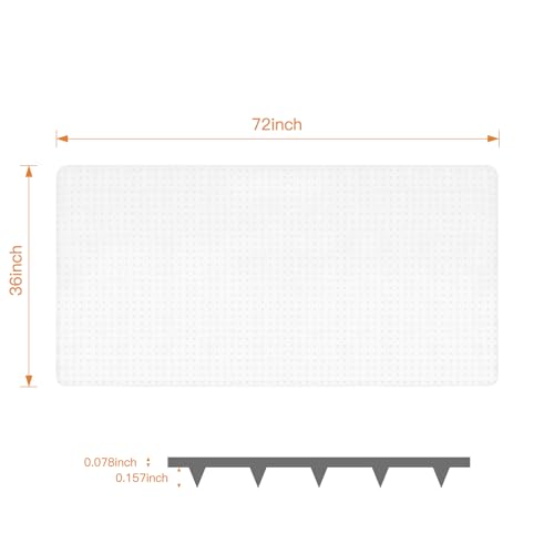 Clear Carpet Runner, 72 x 36 Inch Heavy Duty Vinyl Protection for Carpets
