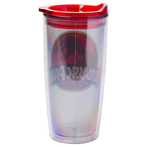 Silver Buffalo Jurassic Park 20oz Tumbler with Slide Lid - Officially Licensed