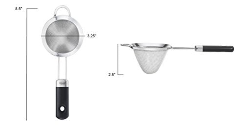 OXO Fine Mesh Cocktail Strainer - Stainless Steel Bar Tool, Conical Design