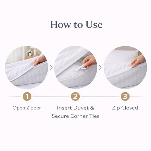 Premium Cotton Duvet Protector – 300 Thread Count with Zipper Closure