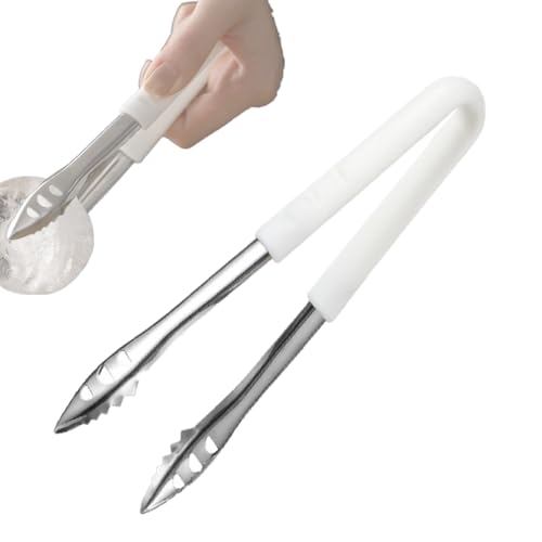 Stainless Steel Ice Tongs for Ice Balls, Cubes & Food - Bar & Kitchen Use