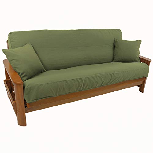 Sage Futon Cover Set with 2 Throw Pillows - 75" x 54"