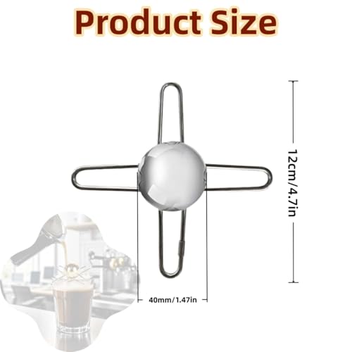 Huease 2 Pack Stainless Steel Espresso Cooling Balls for Iced Coffee - Silver
