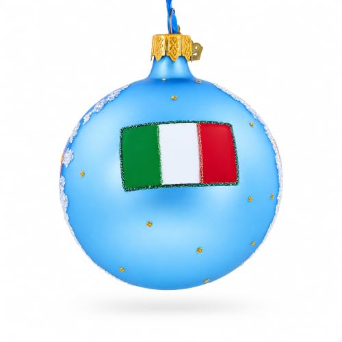 Venice Gondola Christmas Ornament - Hand-Painted Italian Glass Decor