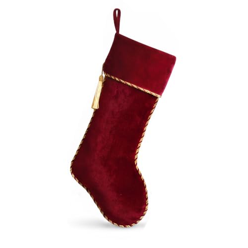 Ugiftcorner Red Velvet Christmas Stockings 20 Inch Large - 1 Pack, Holiday Decor