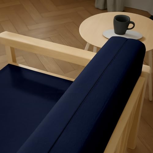 Full Size Futon Cover - 100% Egyptian Cotton, Navy Blue Slipcover