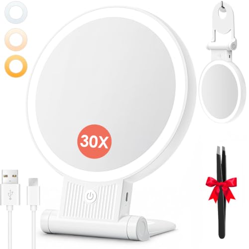 Auxmir 30X/1X Makeup Magnifying Mirror with Light, BM-2403