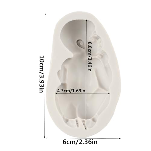 QDMOLDS Sleeping Baby Silicone Fondant Mold – 1pc Baby Candy Chocolate Mold, Style A