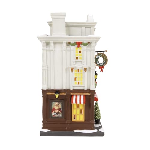 Lighted Christmas Village House Decor - Hand-Painted Porcelain (8.25 Inch)