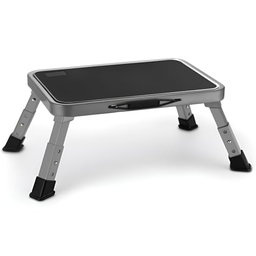 Adjustable Folding Step Stool with Non-Slip Platform - 330 lbs Capacity