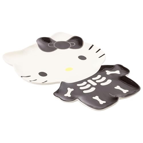 Hello Kitty Skeleton Halloween Ceramic Plate - Shaped Decorative Dish