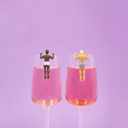 NPW Drinking Buddies Party Drink Markers & Wine Glass Charms - Customizable, 24 Pack