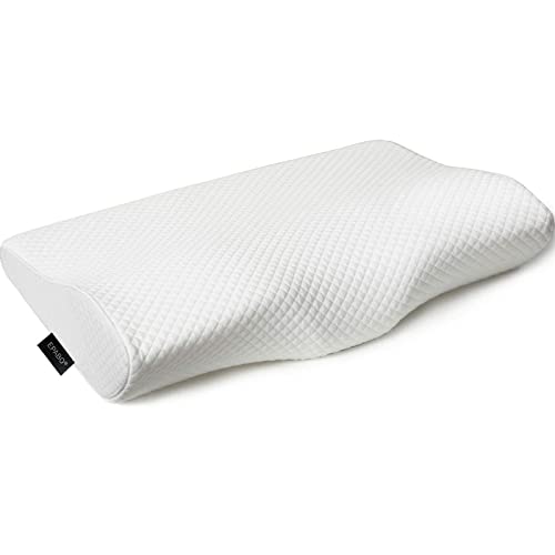 Ergonomic Memory Foam Pillow for Neck Pain Relief - Firm Queen Size