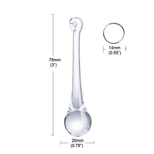 20pcs 3-inch K9 Crystal Teardrop Chandelier Prisms for DIY Decoration