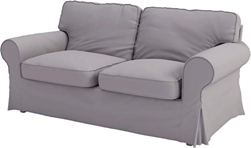 Ektorp Loveseat Cover - Heavy Duty Cotton Slipcover in Light Gray