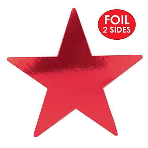 Red 36-Pack Paper Star Cutouts - 9 Inch Christmas, New Year & Party Decorations