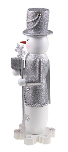 Clever Creations Snowman 14 Inch Traditional Wooden Nutcracker - Festive Christmas Décor
