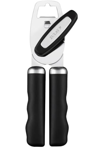 Heavy Duty Stainless Steel Manual Can Opener with Soft Grip Handle