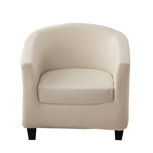 2 Piece Club Chair Cover Set - Stretch Slipcover with Cushion, Pet Friendly & Washable
