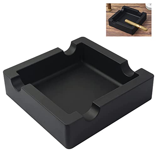 Large Silicone Cigar Ashtray - Unbreakable 4-Rest Square Patio Ashtray