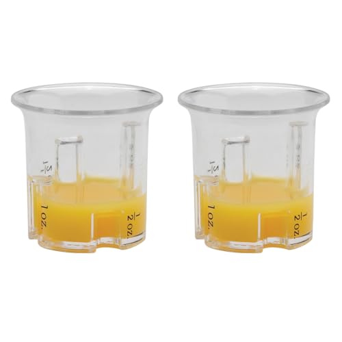 HIC Kitchen E-Z Step 4-Measure Bar Cocktail Jigger Set of 2 - 0.5 to 2 Ounces