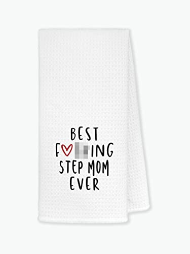 Step Mom Ever Kitchen Towels - Funny Stepmother Gift - 24x16 Beach & Bath Towels - Perfect for Housewarming, Mother's Day