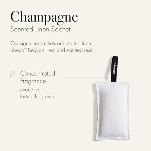 Champagne Scented Linen Sachet - Long-Lasting Closet and Drawer Freshener