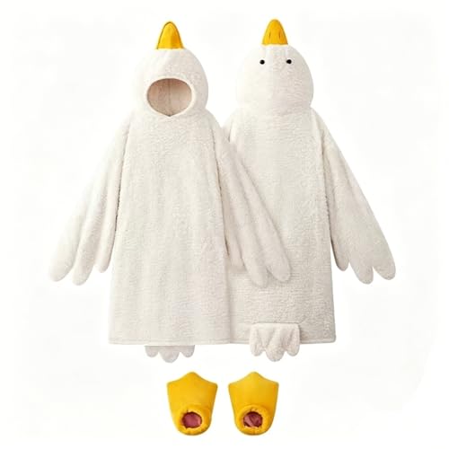 Oversized Goose Blanket Hoodie - Wearable Duck Pajama Onesie for Adults