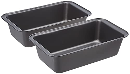Nonstick Steel Bread Loaf Pan Set - 9.5 x 5 Inch Baking Pans (2-Pack)