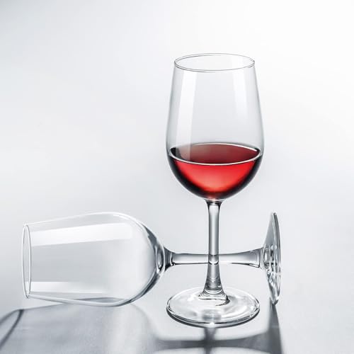 Hand-Blown Crystal Wine Glasses - 10 oz Elegant Stemware Set of 2