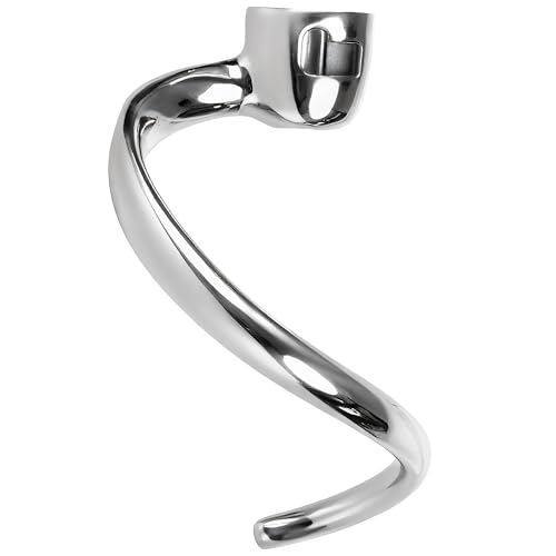 Stainless Steel Spiral Dough Hook for 4.5QT & 5QT Tilt-Head Stand Mixers