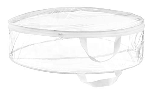 Clear 30-Inch Christmas Wreath Storage Bag with Reinforced Handles