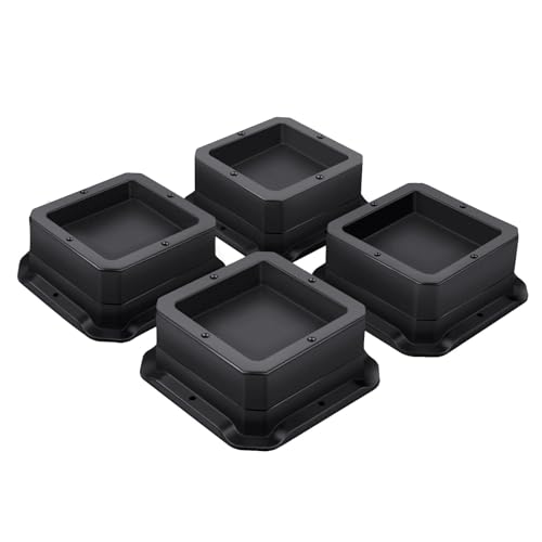 Heavy-Duty 1-Inch Furniture & Bed Risers with Non-Slip Rubber Pads, 4-Pack