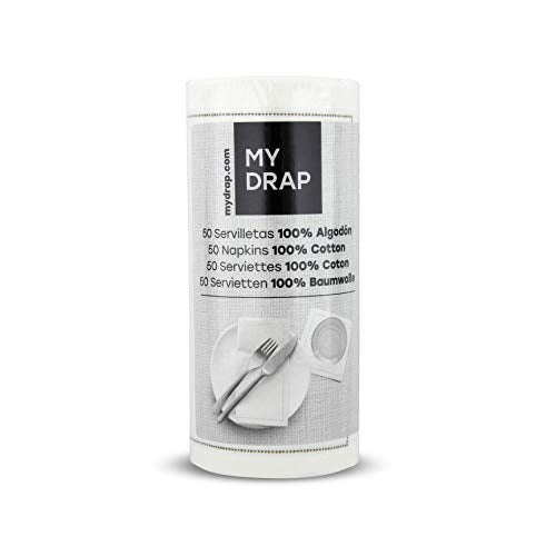 MY DRAP Linen Cocktail Napkins Natural 50 Units - Holiday Christmas Jumper Edition