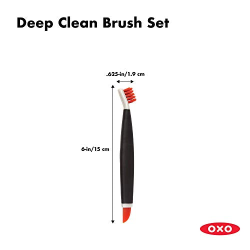 Deep Clean Brush Set - 2-Piece Detail Cleaning Brushes for Grout & Tile