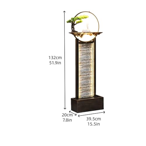 LED Mountain Floor Standing Water Fountain Indoor Decorative Waterfall
