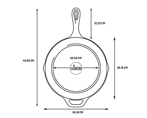Pre-Seasoned Cast Iron Skillet 10.25 Inch - Non-Toxic Frying Pan