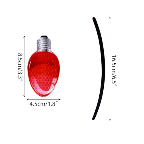 JoFAN Car Christmas Light Bulb Magnets - Reflective Holiday Decor Set
