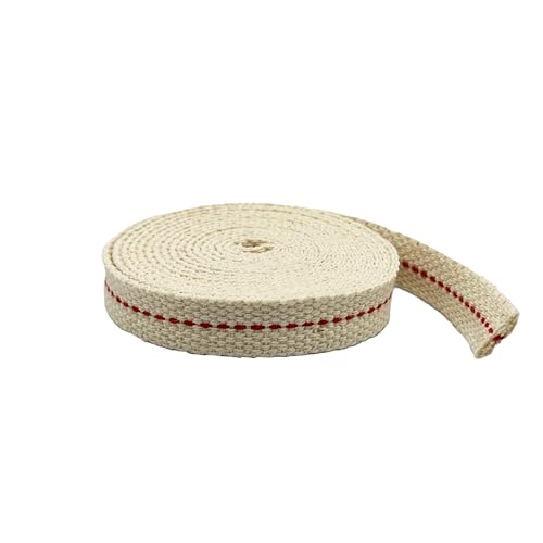 1/2 Inch 100% Cotton Flat Oil Lamp Wick Roll - 6 Foot Replacement Wick