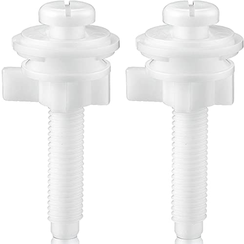 Toilet Seat Replacement Bolt and Nut Kit - 2 Pack Durable Plastic Hardware