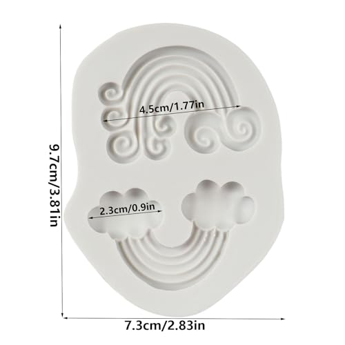 QDMOLDS Rainbow Silicone Fondant Mold - Rainbow Cake Molds, 1pc, Style A