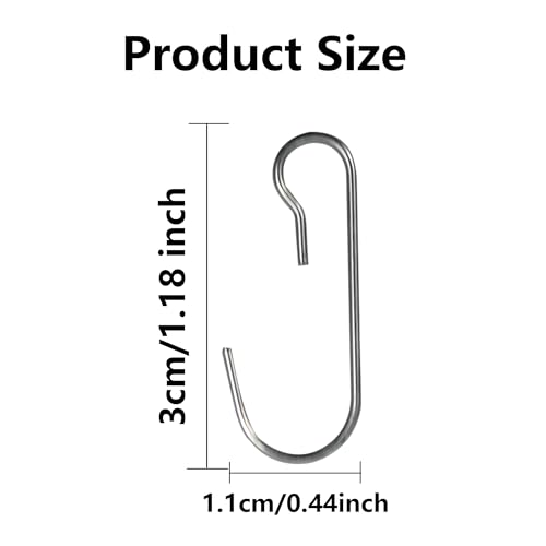 120-Pack Christmas Ornament Metal Hooks - 1.18 Inch Silver Tree Hangers