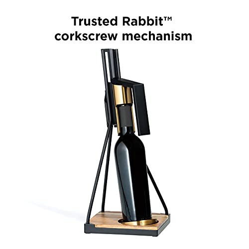 RBT Black Brass Tabletop Corkscrew - Easy Wine Bottle Opener