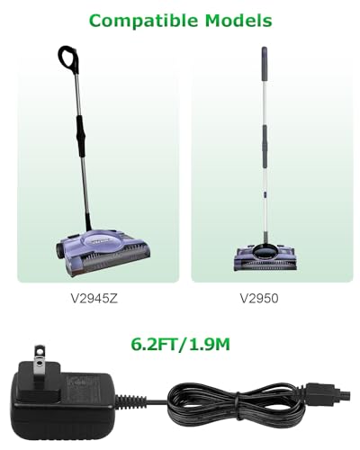 Replacement Charger for Cordless Floor and Carpet Sweepers 6.2ft Cord